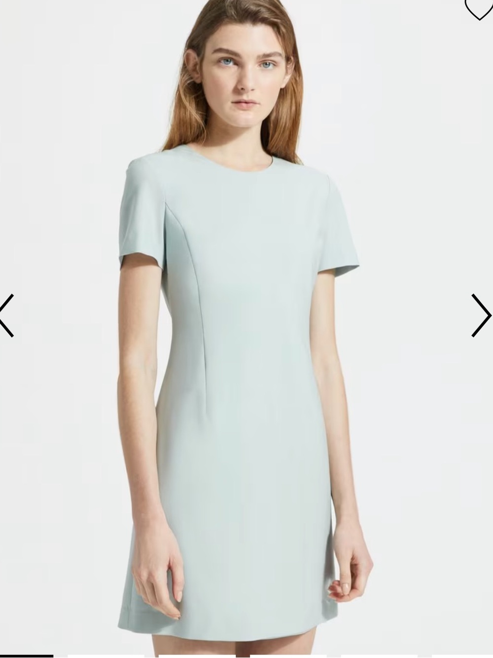 Theory Mini Shift Dress in Sage Green